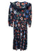 Hunter Bell Size M Black, Red & Multi Polyester Long Balloon Sleeve Floral Dress Black, Red & Multi / M