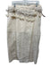 Johanna Ortiz Size 10 Beige Linen Cotton Blend Embroidered Tassel Detail Skirt Beige / 10