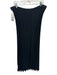 Lewit Size XL Black Viscose & Polyamide Elastic Waist Accordion Shimmer Skirt Black / XL