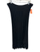 Lewit Size XL Black Viscose & Polyamide Elastic Waist Accordion Shimmer Skirt Black / XL