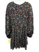 Sachin & Babi Size L Black & Multi Viscose Blend Floral Paisley Back Zip Dress Black & Multi / L