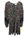 Sachin & Babi Size L Black & Multi Viscose Blend Floral Paisley Back Zip Dress Black & Multi / L