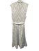Equipment Femme Size 12 White & Black Linen Sleeveless Geometric Print Dress White & Black / 12