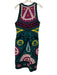Sea New York Size 12 Teal, Purple, Yellow Cotton Blend Sleeveless Pockets Dress Teal, Purple, Yellow / 12