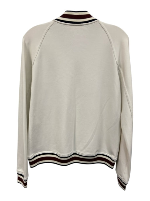 Tory Sport Size XL White, Burgundy, Black Nylon Blend Long Sleeve Striped Jacket White, Burgundy, Black / XL