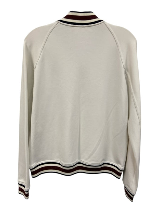 Tory Sport Size XL White, Burgundy, Black Nylon Blend Long Sleeve Striped Jacket White, Burgundy, Black / XL