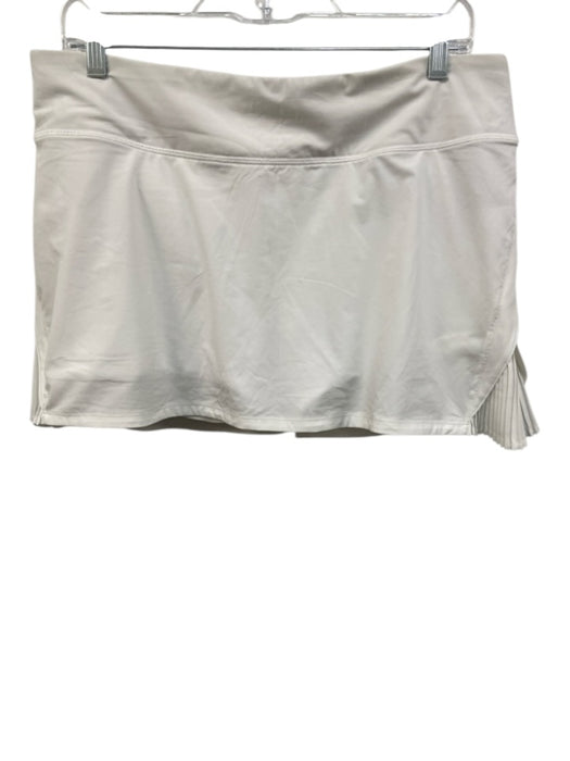 Lululemon Size 10 White Polyester Blend Elastic Waist Pleated Detail Skort White / 10