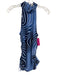 Ramy Brook Size Large Blue & Navy Polyester Sleeveless Abstract Print Mesh Top Blue & Navy / Large