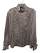 Giorgio Armani Size 44 Light Purple Silk Long Sleeve Button Front Ruffle Top Light Purple / 44
