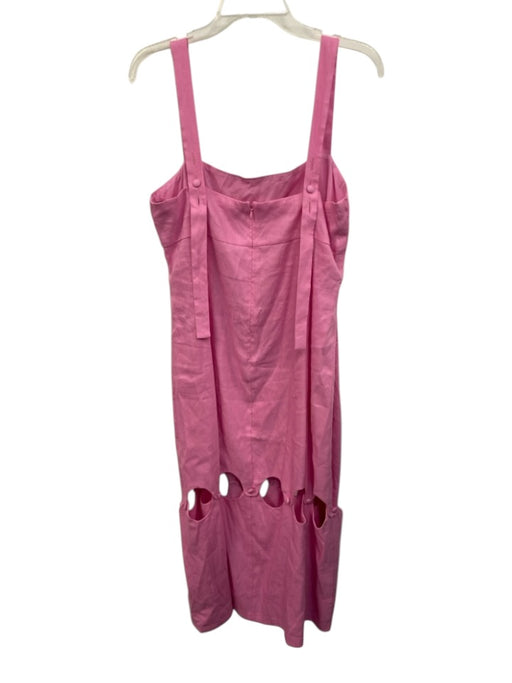 Antonio Melani Size 10 Bubblegum Pink Linen & Rayon Sleeveless Cut Outs Dress Bubblegum Pink / 10
