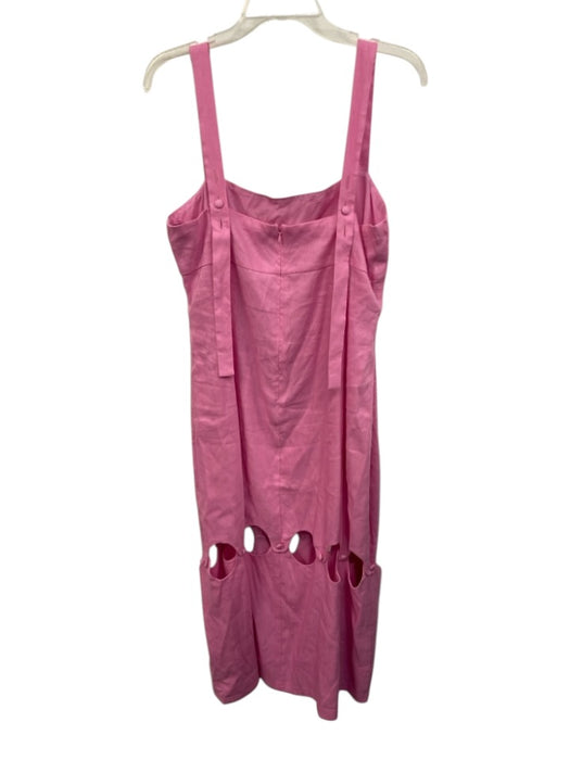 Antonio Melani Size 10 Bubblegum Pink Linen & Rayon Sleeveless Cut Outs Dress Bubblegum Pink / 10