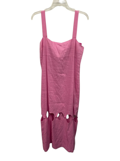 Antonio Melani Size 10 Bubblegum Pink Linen & Rayon Sleeveless Cut Outs Dress Bubblegum Pink / 10