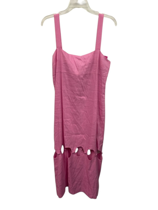 Antonio Melani Size 10 Bubblegum Pink Linen & Rayon Sleeveless Cut Outs Dress Bubblegum Pink / 10