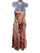 Roberto Cavalli Size M Pink, Orange, White Silk Sleeveless Corset Mini Dress Pink, Orange, White / M