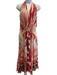 Roberto Cavalli Size M Pink, Orange, White Silk Sleeveless Corset Mini Dress Pink, Orange, White / M