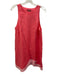 Staud Size L Pink Linen Sleeveless Scoop Neck Color Block Knee length Dress Pink / L