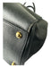 Fendi Black Saffiano Leather Pebbled 2 handles Gold Hardware Button Closure Bag Black / M