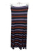 Ganni Size Small Blue, Black & Multi Merino Wool Striped Elastic Waist Skirt Blue, Black & Multi / Small