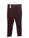 Karolina Zmarlak Size XS Burgundy Polyester Blend Elastic Waist Solid Pants Burgundy / XS