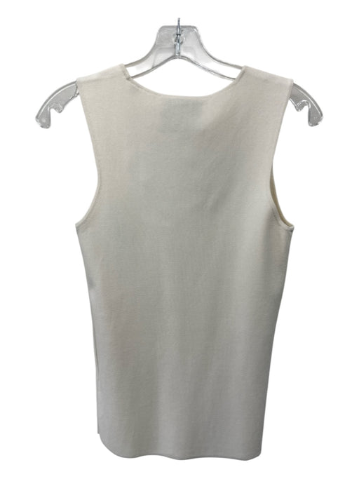Rohe Size 38 Cream Viscose Blend Knit Scoop Neck Sleeveless Top Cream / 38