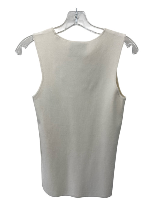 Rohe Size 38 Cream Viscose Blend Knit Scoop Neck Sleeveless Top Cream / 38