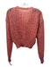Pomandere Size 2 Peach Pink Mohair & Wool Fuzzy Buttons Loose Knit Cardigan Peach Pink / 2