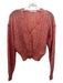 Pomandere Size 2 Peach Pink Mohair & Wool Fuzzy Buttons Loose Knit Cardigan Peach Pink / 2