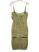 Alexis Size S Green, Pink, White Viscose Blend Sleeveless Tweed Midi Dress Green, Pink, White / S