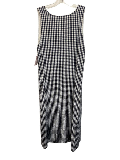 Puka Size XS/S Navy Blue & White Cotton Gingham U Back Midi Dress Navy Blue & White / XS/S
