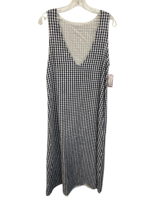 Puka Size XS/S Navy Blue & White Cotton Gingham U Back Midi Dress Navy Blue & White / XS/S