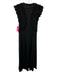 Ulla Johnson Size P / XS Black Organic Cotton Gathered Sleeveless Ruffle Dress Black / P / XS