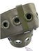 Essentiel Antwerp Olive Green Satin Leather Grommet Adjustable Wide Belts Olive Green / 1