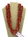 Orange Coral Beads Gold Plated Multi Strand Necklace Orange