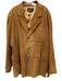 Golden Bear Size XL Brown Leather Solid Buttons Men's Jacket Brown / XL