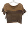 Louiza Babouryan Size S Brown & Navy Blue Cotton, Wool & Alpaca Knit Sweater Brown & Navy Blue / S