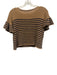Louiza Babouryan Size S Brown & Navy Blue Cotton, Wool & Alpaca Knit Sweater Brown & Navy Blue / S