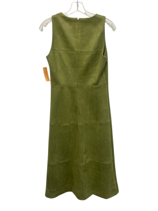 Tuckernuck Size S Green Polyester Blend Suede Feel Sleeveless Paneled Dress Green / S