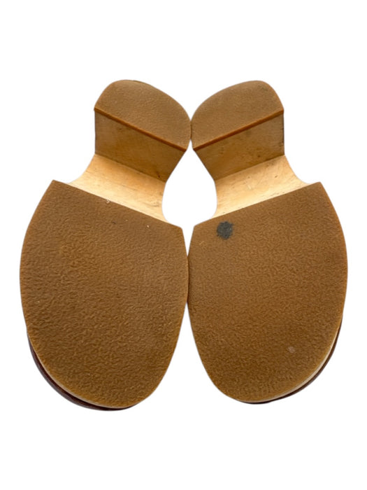 Swedish Hasbeens Shoe Size 39 Cognac Brown Leather Upper Croc Embossed Mules Cognac Brown / 39