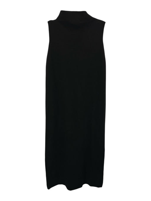Ann Mashburn Size XS Black Extra fine merino wool Sleeveless Turtle Neck Dress Black / XS