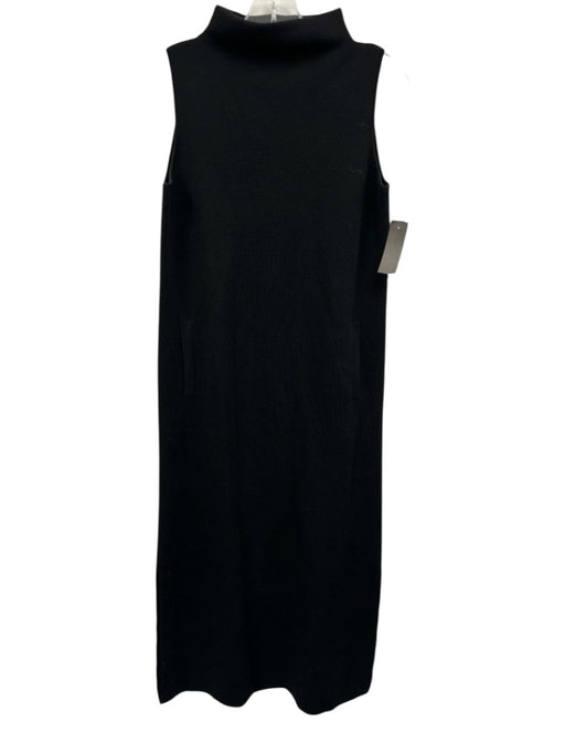 Ann Mashburn Size XS Black Extra fine merino wool Sleeveless Turtle Neck Dress Black / XS