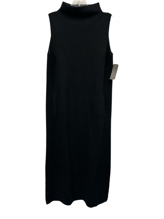 Ann Mashburn Size XS Black Extra fine merino wool Sleeveless Turtle Neck Dress Black / XS