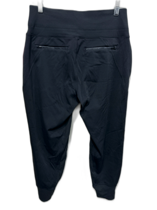 Athleta Size M Black Nylon Blend Elastic Waist Zip Pockets Jogger Pants Black / M