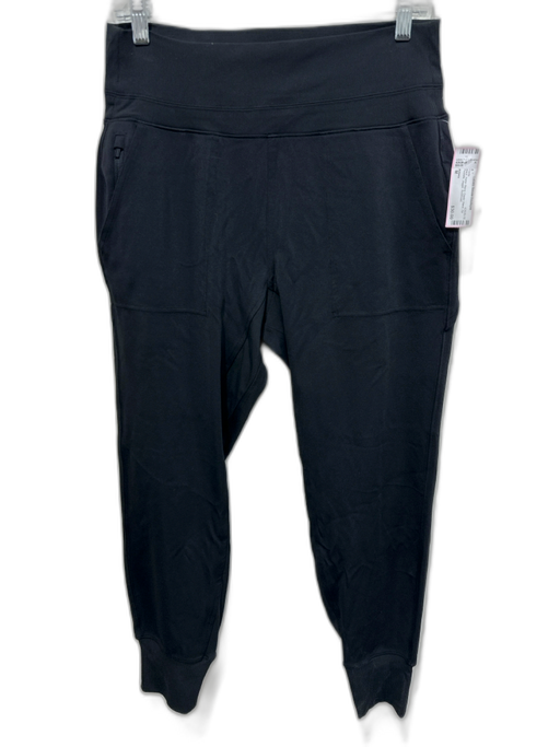 Athleta Size M Black Nylon Blend Elastic Waist Zip Pockets Jogger Pants Black / M