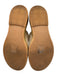 Dolce Vita Shoe Size 8.5 Cream & Brown Leather Two Strap Stitch Design Sandals Cream & Brown / 8.5