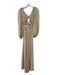 Indah Size S Beige Lycocell Long Sleeve smocked Cut Outs Maxi Dress Beige / S