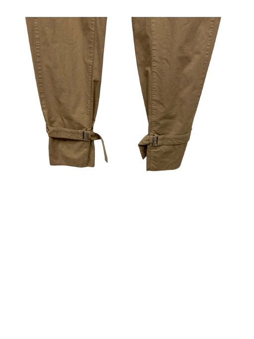 Lemaire Size 38/S Tan Cotton Pleat Detail Ankle Buckle Pants Tan / 38/S