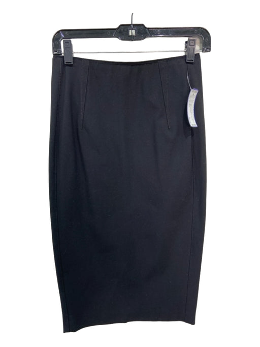 Rag & Bone Size 0 Black Cotton Blend Zip Back seam detail Skirt Black / 0