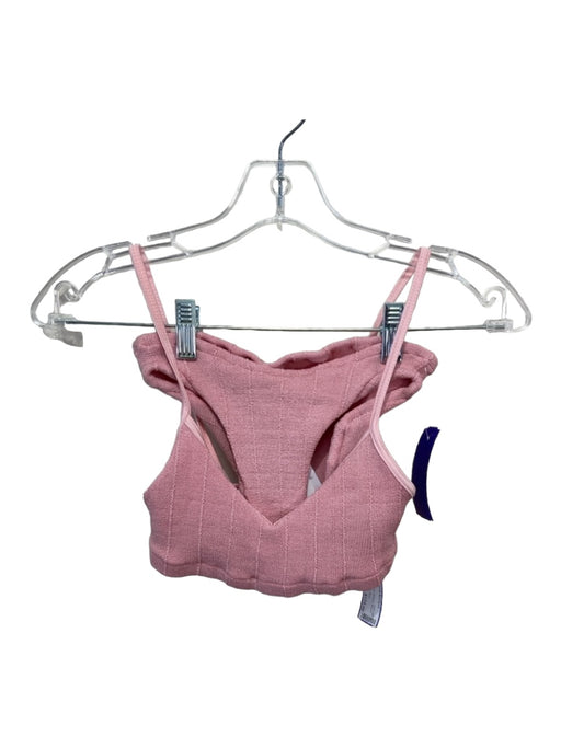 Hunza G Size One Size Pink Nylon Blend Stretch Striped 2 Piece Swimsuit Pink / One Size