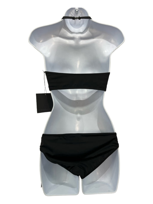 Norma kamali Size M/S Black Nylon Blend Halter Open Back 2 Piece Swimsuit Black / M/S