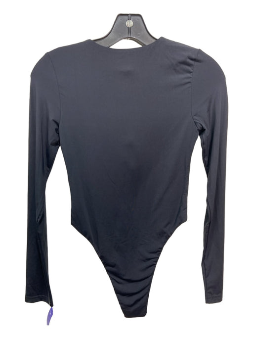 Myra Swim Size S Black Nylon Blend Long Sleeve Zip Up high neck Swimsuit Black / S